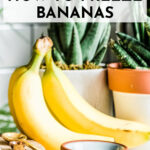 fresh bananas on a table ready for freezing.