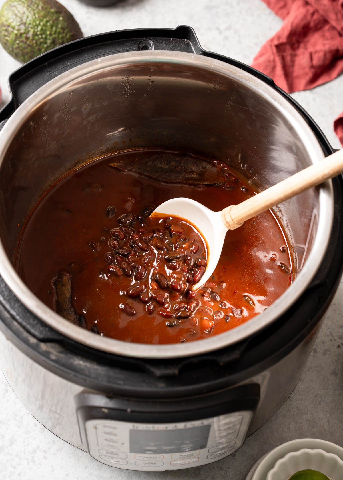 Black beans cooked in an instant pot