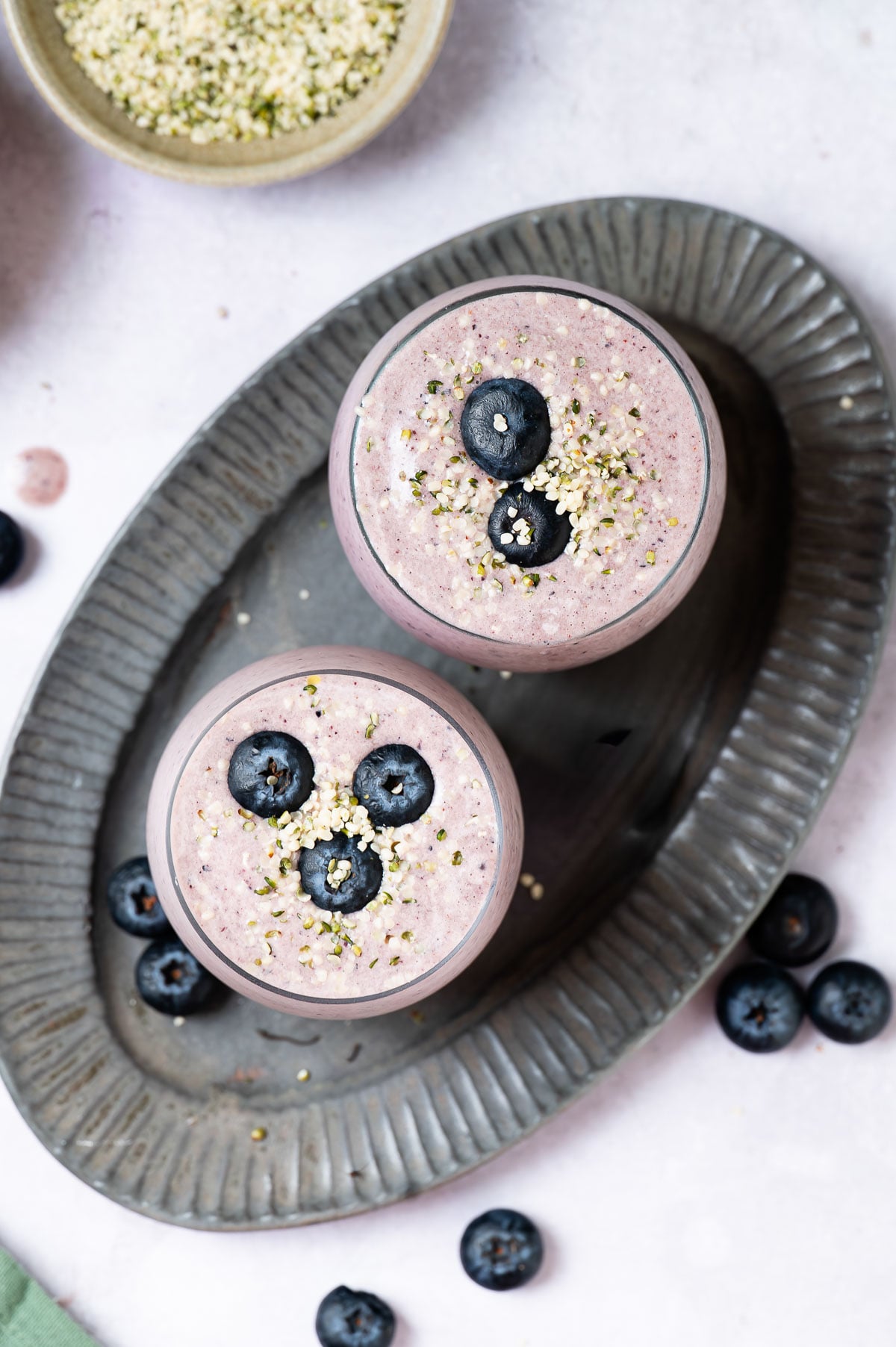 Two glasses of low-calorie protein shake ready to enjoy