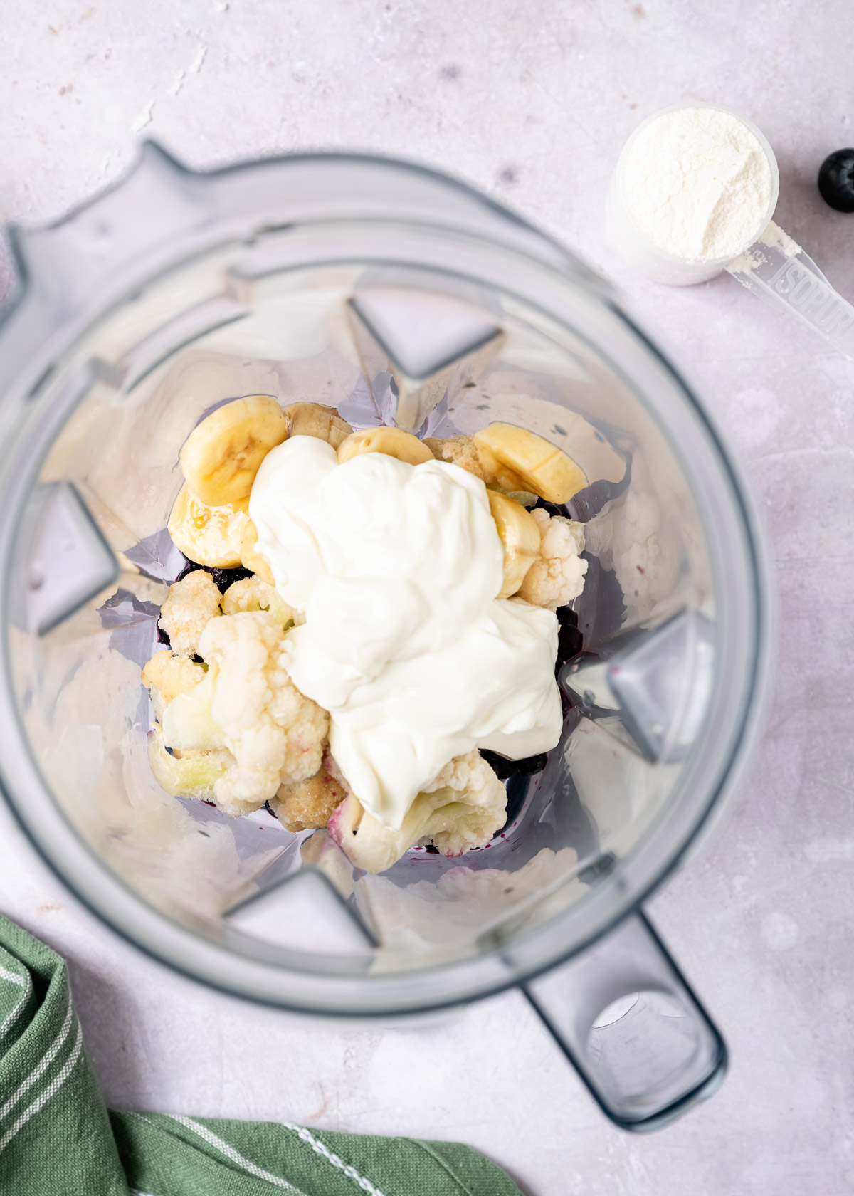 Fresh ingredients ready to blend