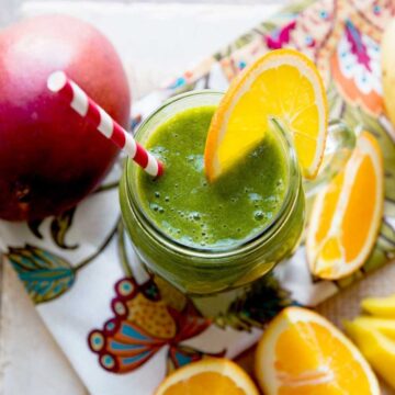 Green smoothie recipe with mango
