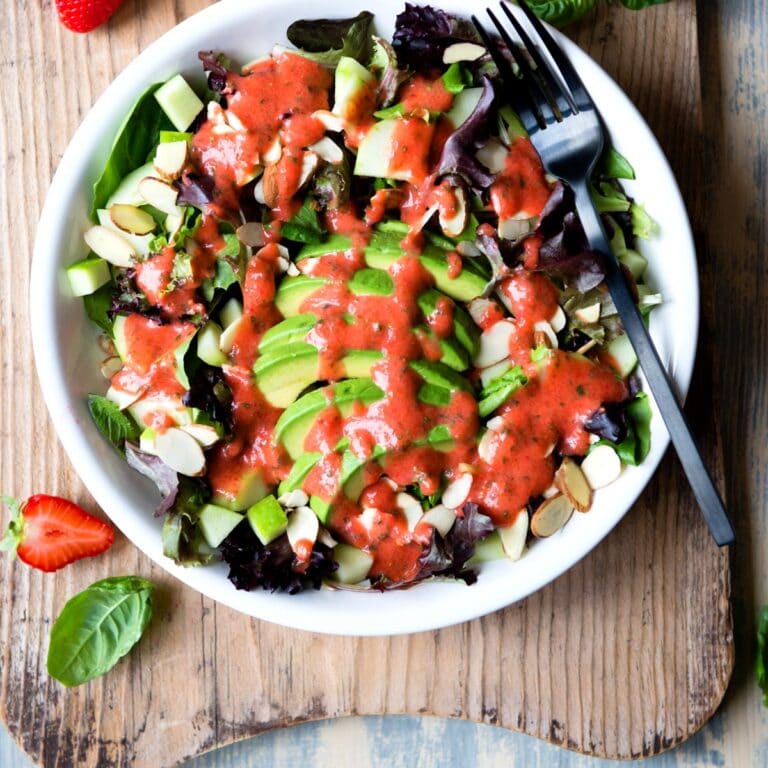 Strawberry and Mixed Green Salad - Pretty. Simple. Sweet.