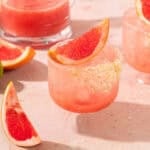 Alcohol-free paloma mocktail drink