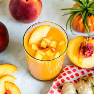 Peach smoothie recipe ready to enjoy