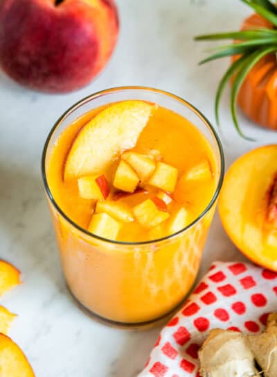 Peach smoothie recipe ready to enjoy