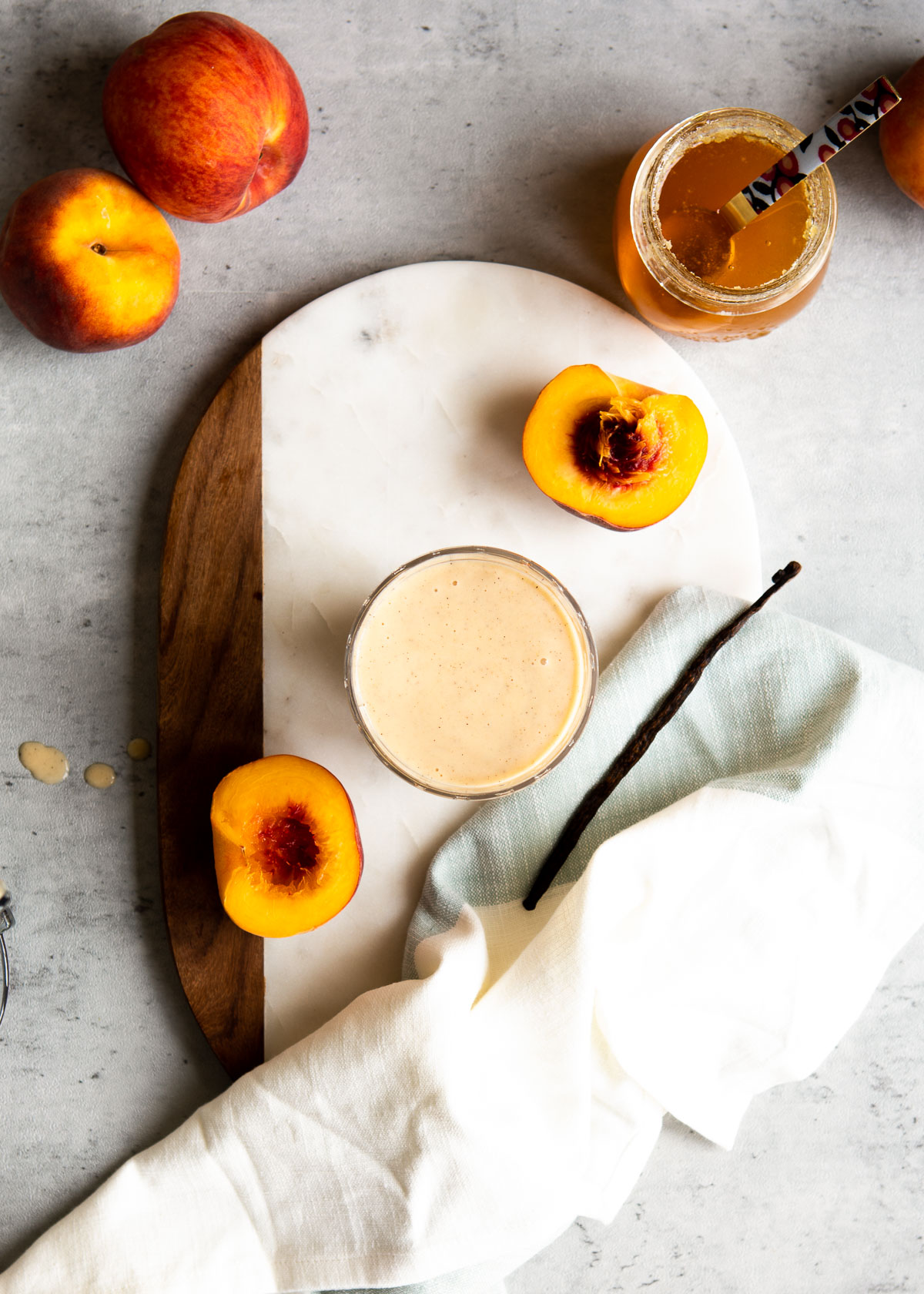 A glass of yogurt smoothie ready to be enjoyed