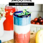 layered Red white and blue smoothie