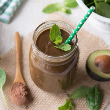 Girl Scout cookie skinny mint green smoothie recipe
