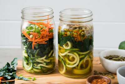 Vegan zoodles in a jar recipe
