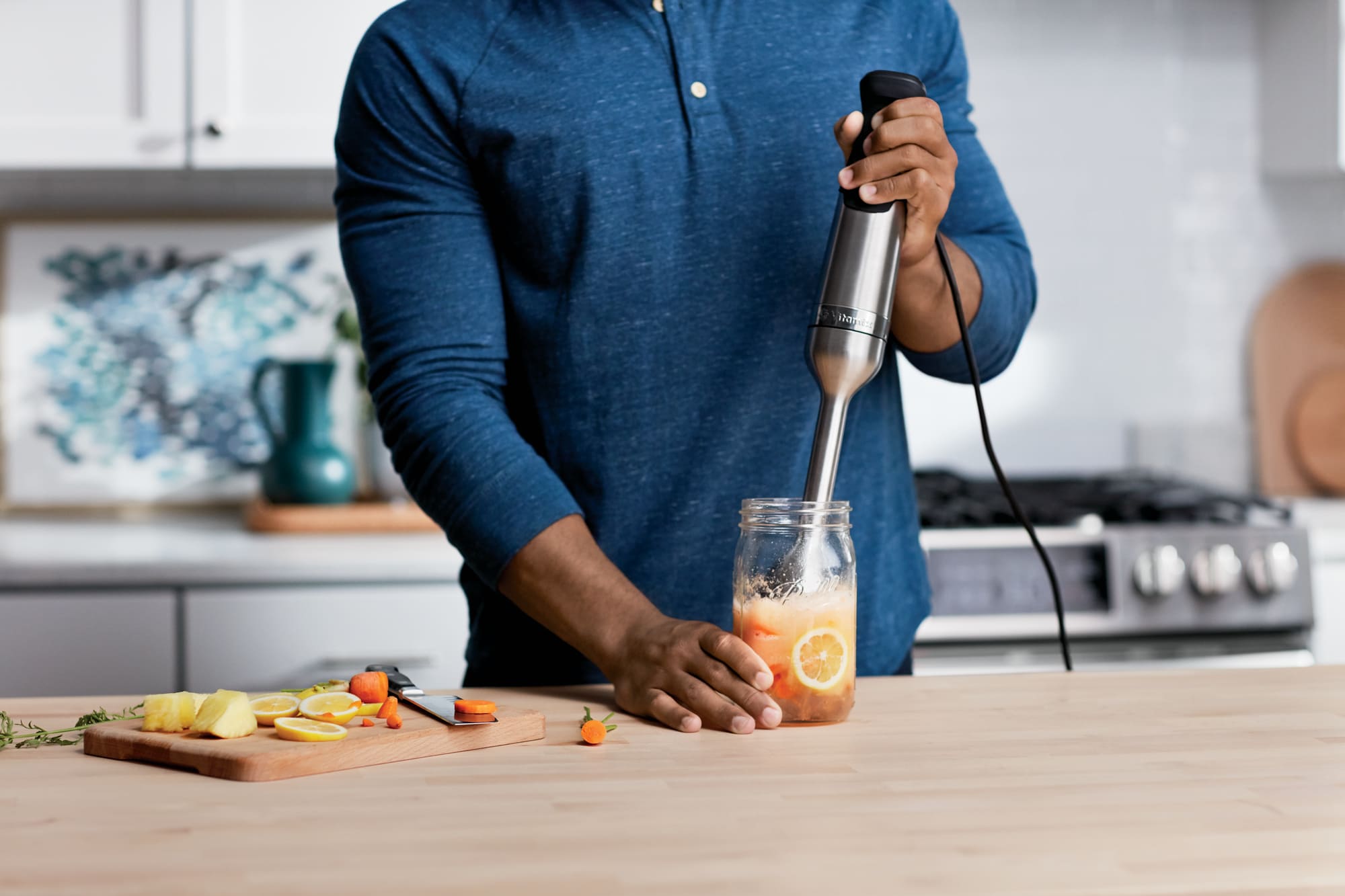 image of the Vitamix Immersion blender in action, on sale periodically throughout the year.