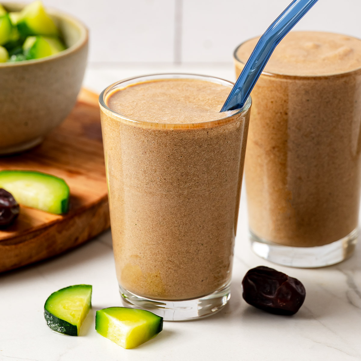 Fresh and creamy zucchini smoothie