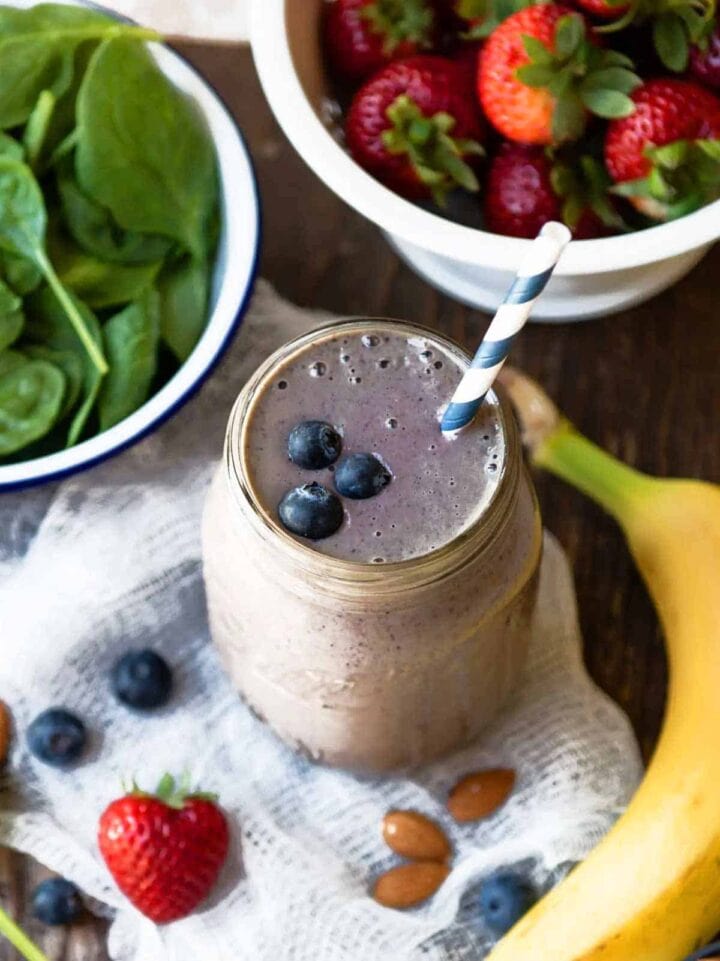 Almond Milk Smoothie Simple Green Smoothies   Almond Milk Smoothie 3 720x961 