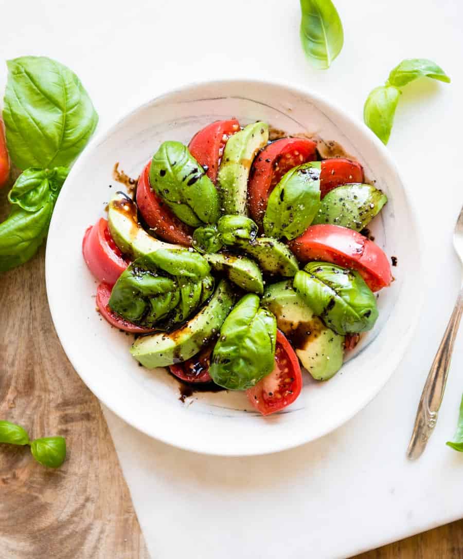 avocado caprese salad