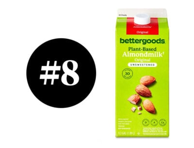 Walmart's bettergoods almond milk made the top 10 best brands.