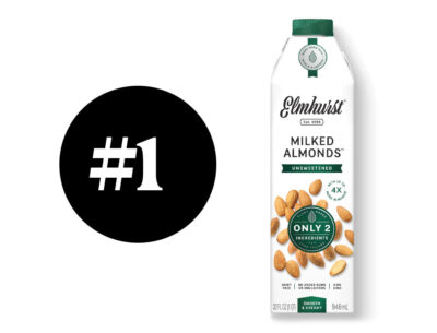 The best almond milk brand Elmhurst Milked Almonds.