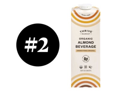 The second rated almond milk brand is thrive market.