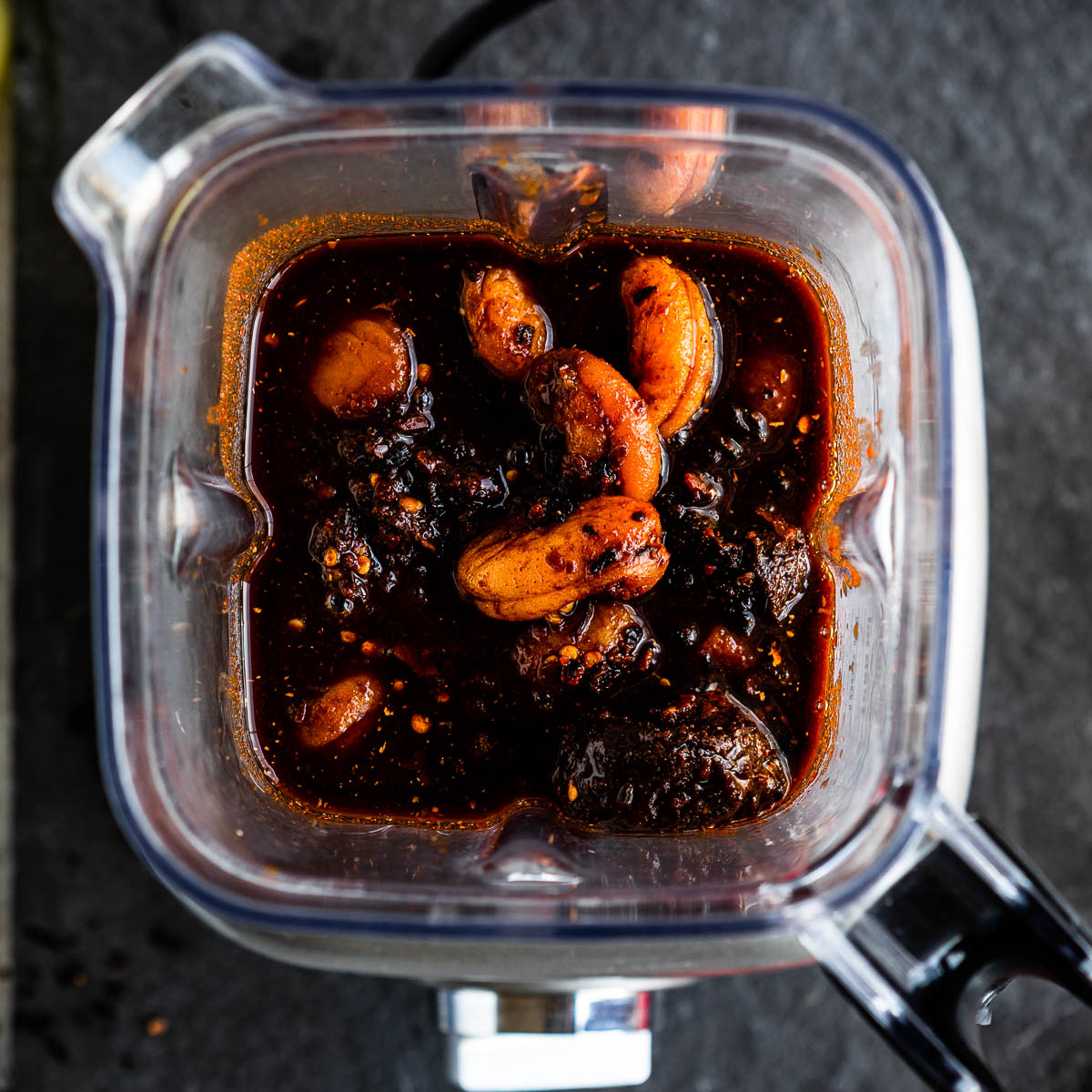 Ingredients for Chamoy sauce in blender.