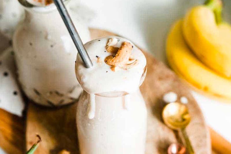 Creamy banana smoothie weight loss smoothie recipe.