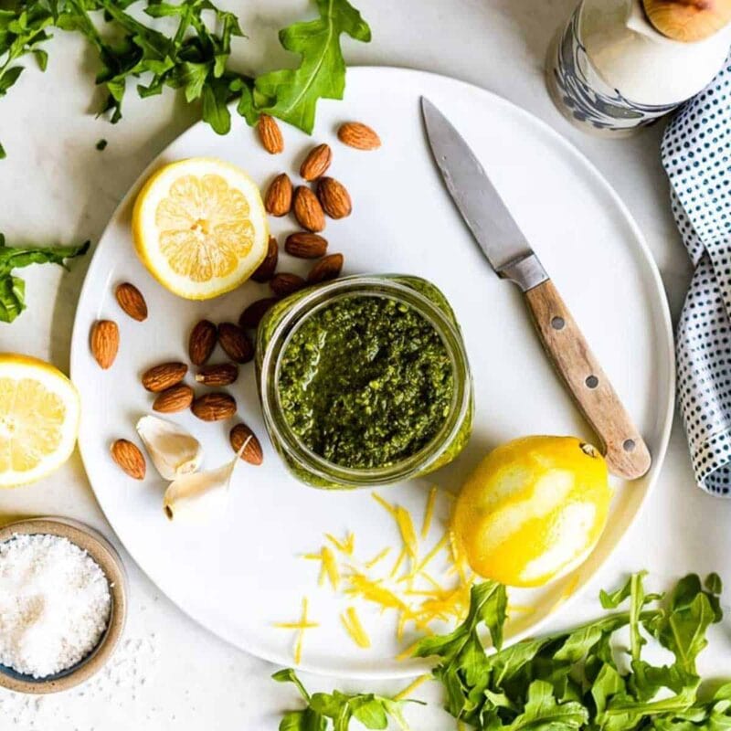Vegan arugula pesto recipe