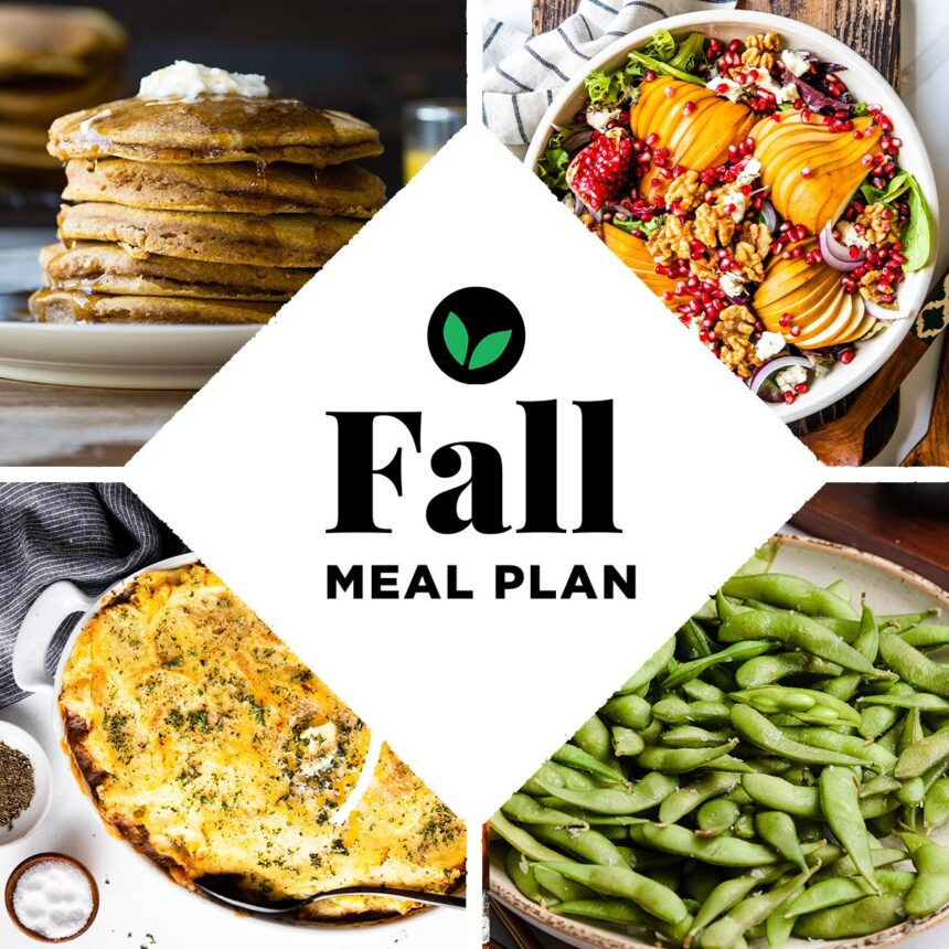 Healthy Fall Meal Plan | Menu, Grocery List + Recipes