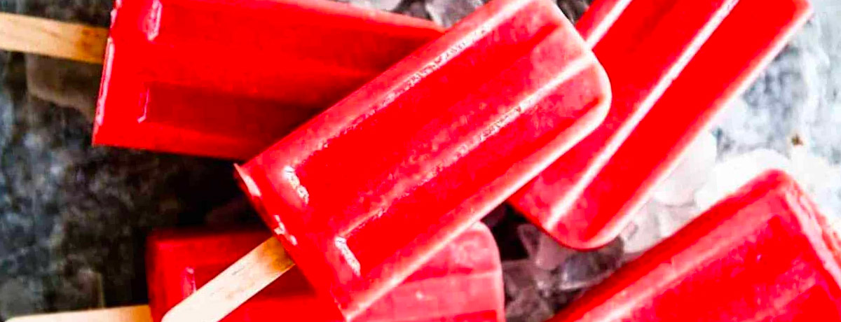 bright pink popsicles stacked on each other
