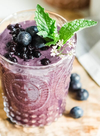 Healthy Blueberry Smoothie Plant Based Real Fruit 4