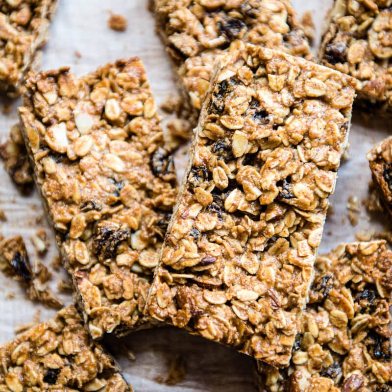 healthy snacks for kids like homemade granola bars.