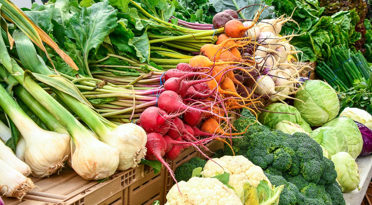 fresh winter vegetables ready for winter sides or healthy winter lunches.