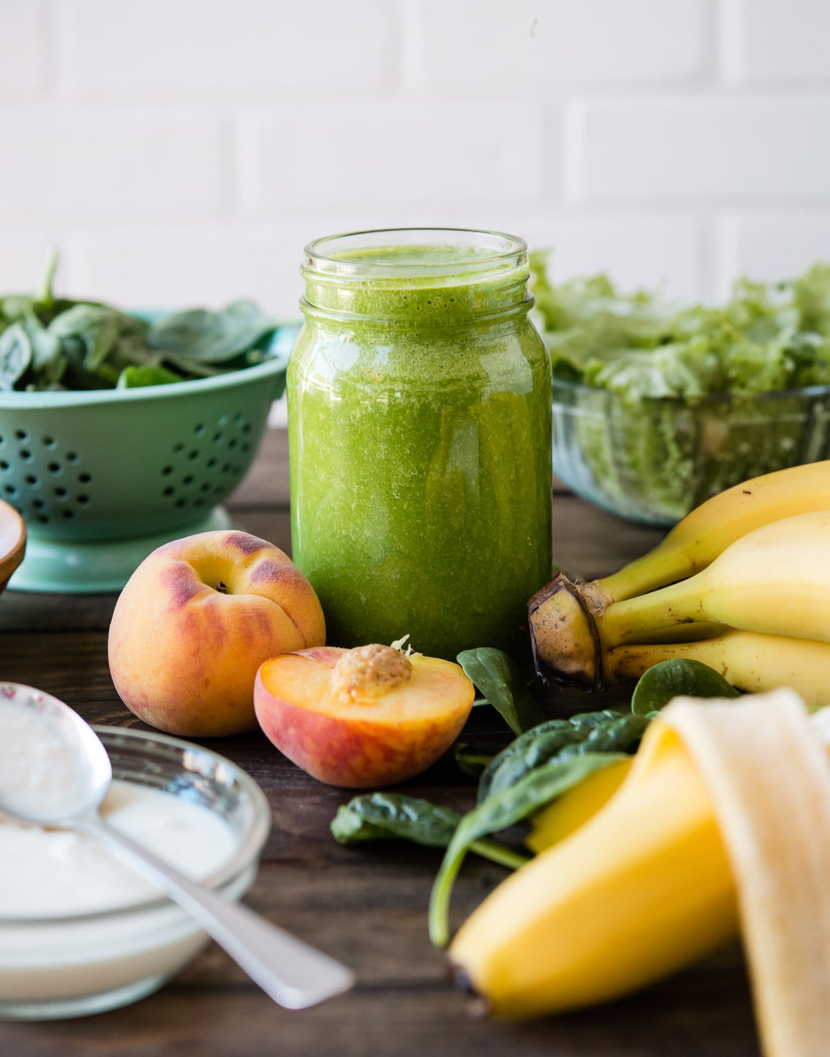A glass of refreshing kefir smoothie ready to drink