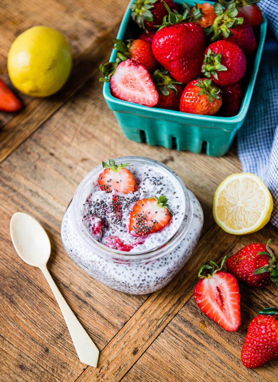 Strawberry Lemon Chia Pudding Simple Green Smoothies