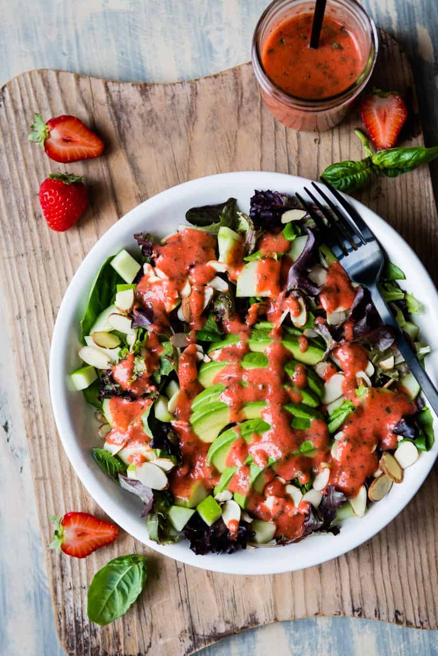 Strawberry and Mixed Green Salad - Pretty. Simple. Sweet.