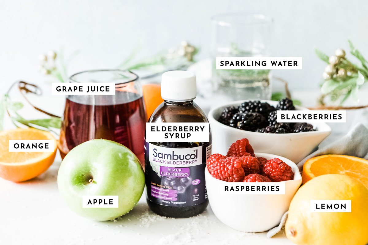 Ingredients for non-alcoholic sangria
