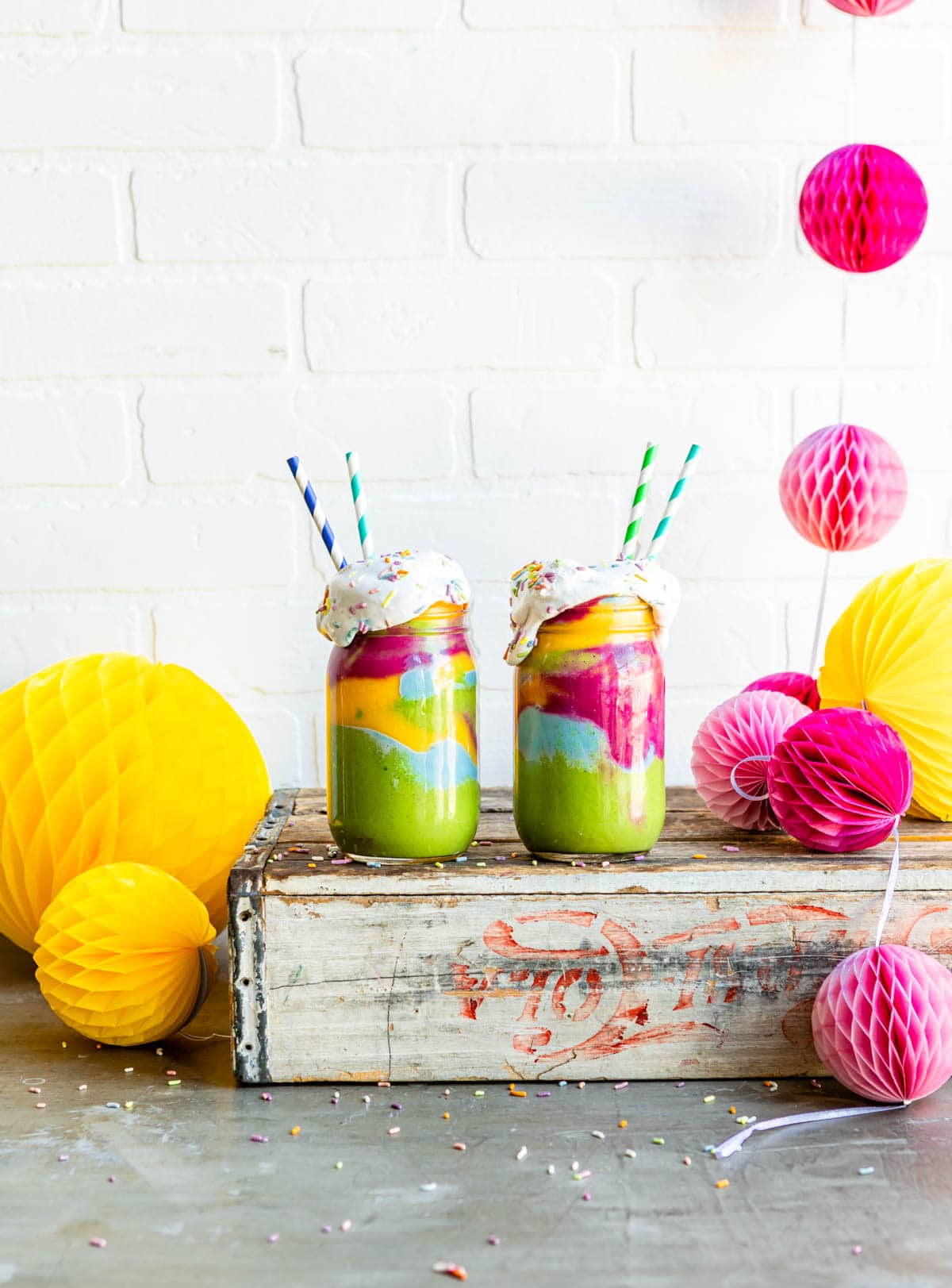 Tie-Dye Rainbow Smoothie - Simple Green Smoothies