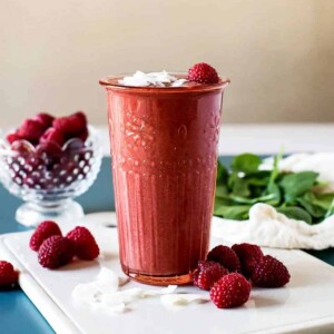Raspberry smoothie recipe with greens