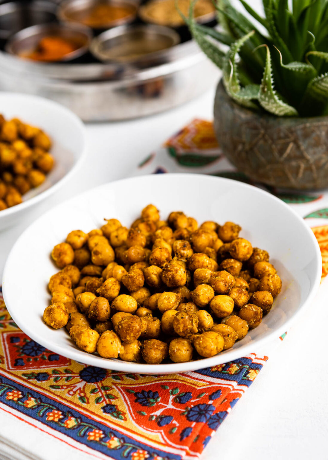 Curry Roasted Chickpeas Snack Savory and Spicy
