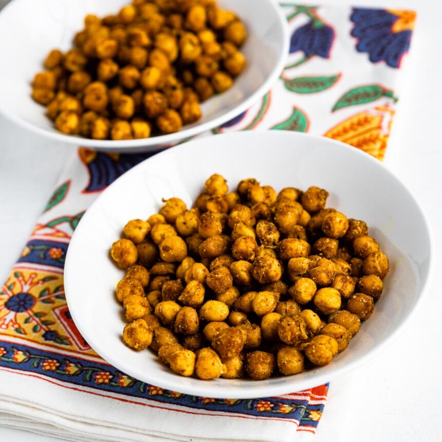 Curry Roasted Chickpeas Snack Savory and Spicy