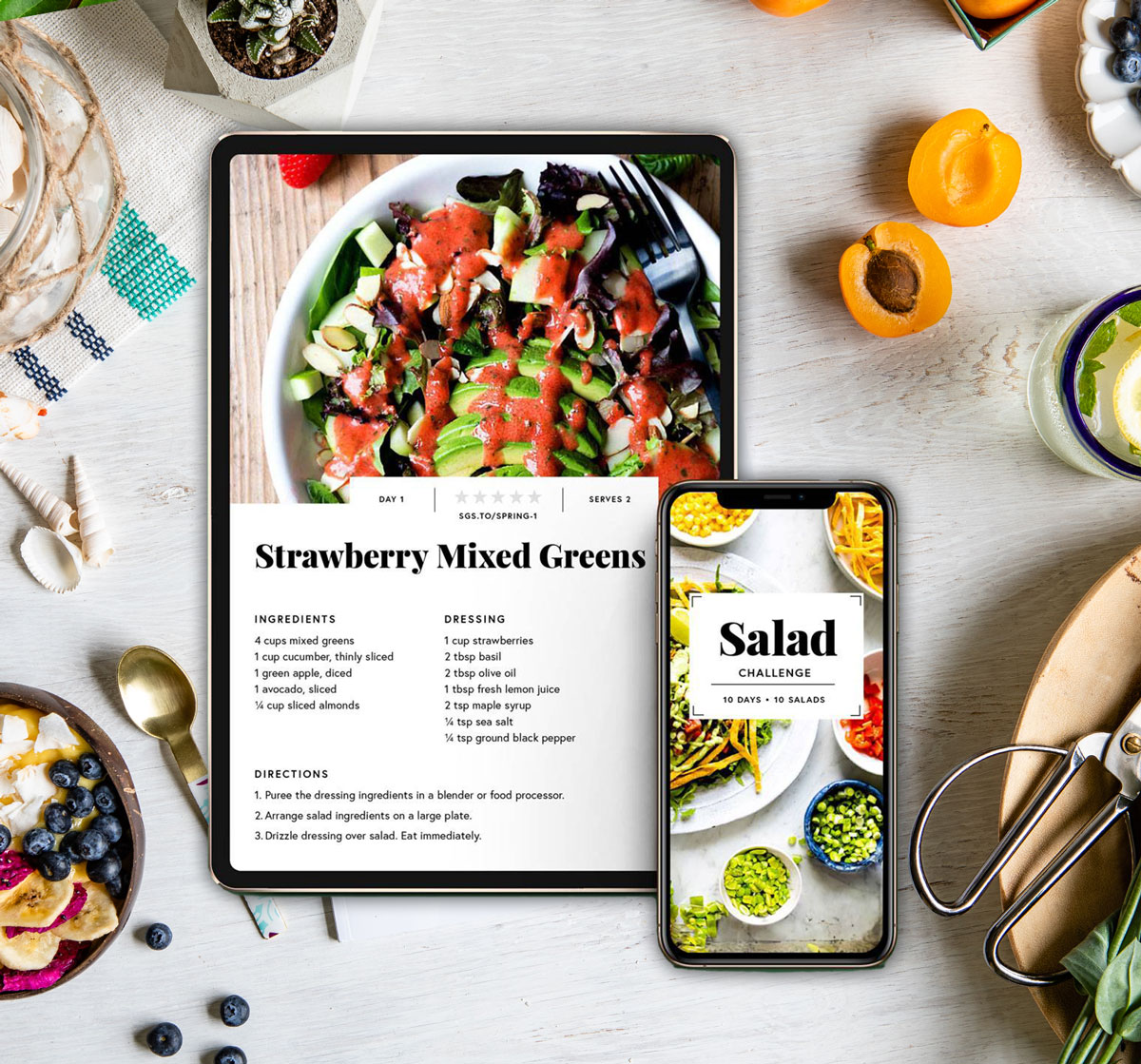 salad challenge eguide on ipad