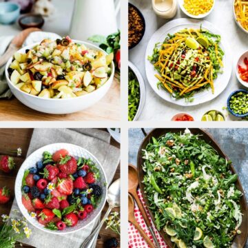 salad recipe collage