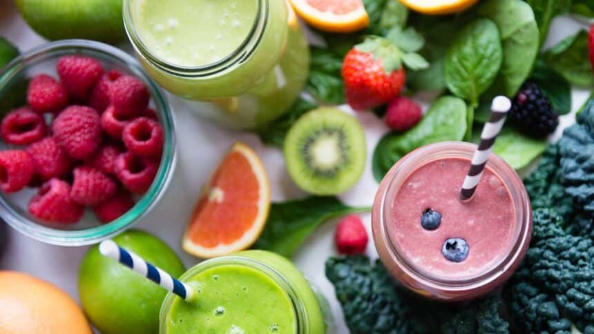 smoothie challenge recipes on table
