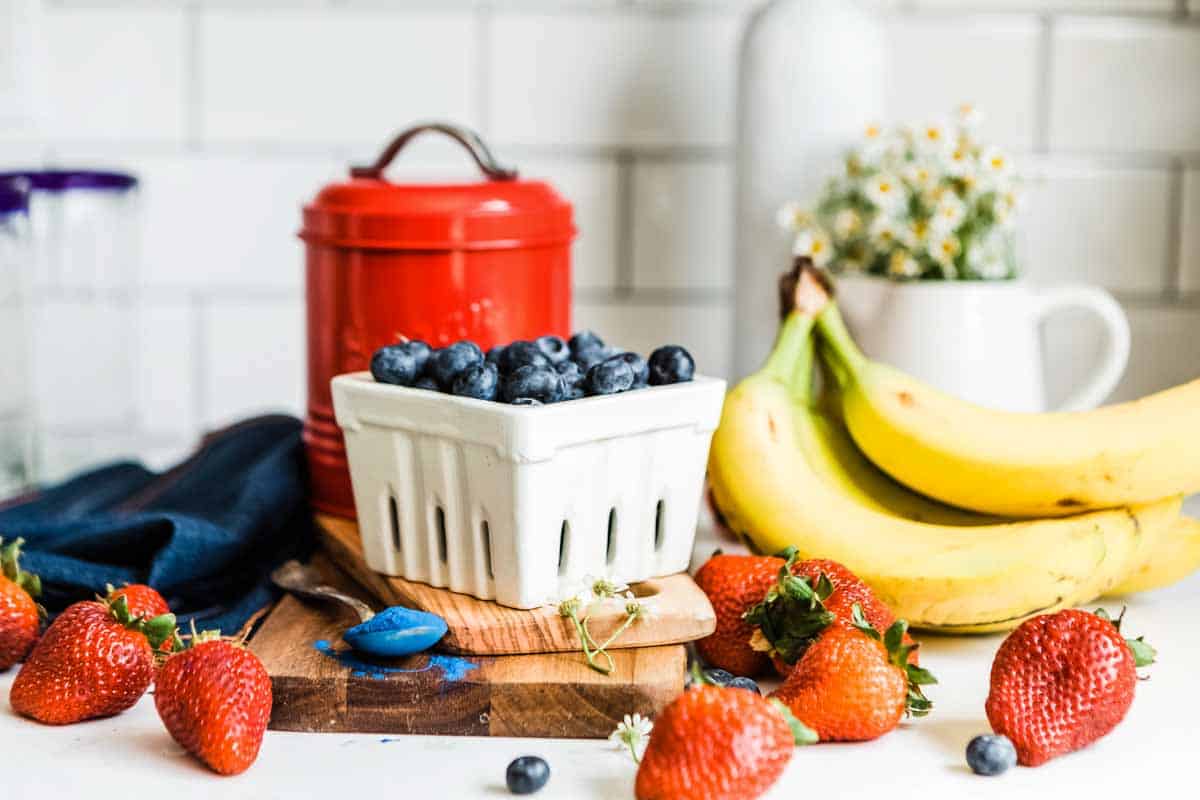 ingredients for a summer smoothie