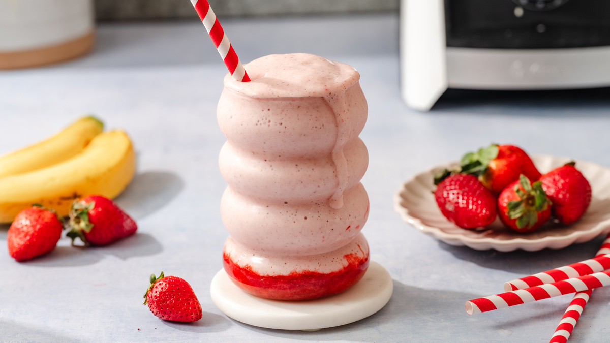The best strawberry protein shake recipe to add to your healthy morning routine.