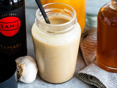 tahini orange juice salad dressing Rainbow Salad Bowl with Orange Tahini Dressing