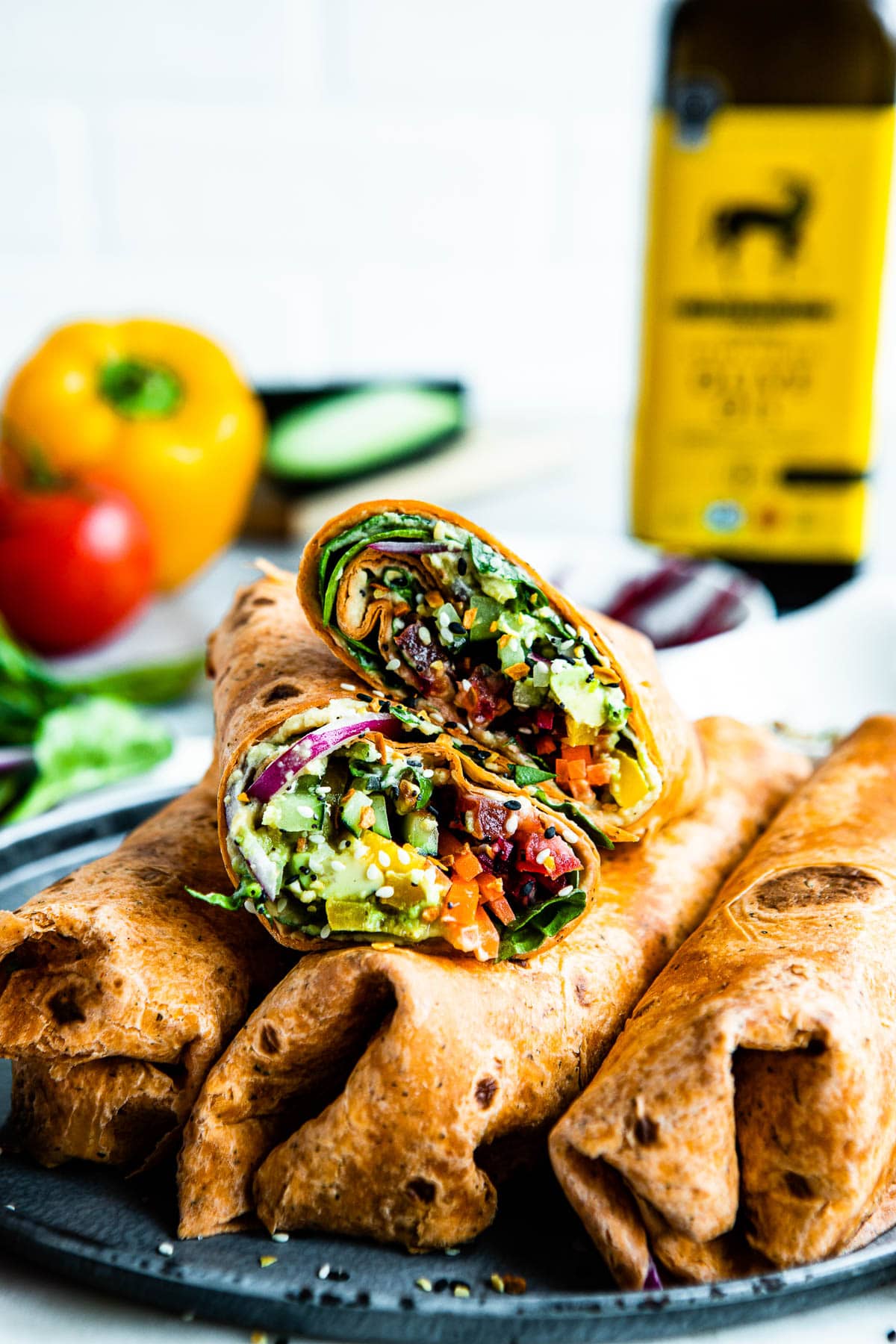 free vegan meal plan featuring a photo of plant based wraps