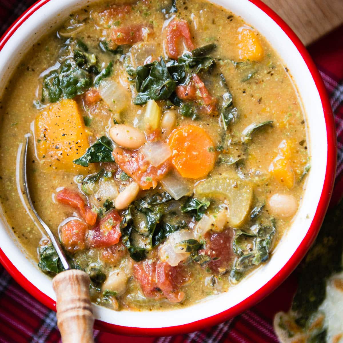 Hearty Vegan Minestrone Soup Recipe | Wholesome + Delicious