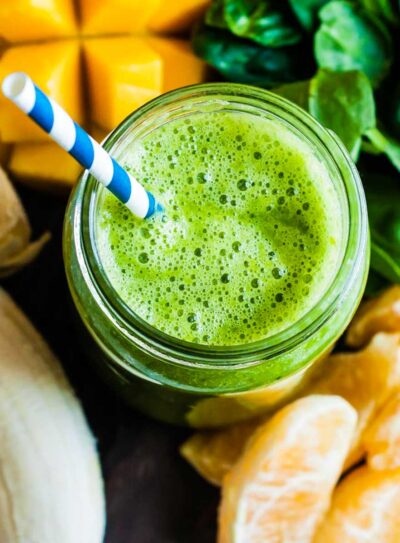 vegan smoothie recipes in mason jars with straws