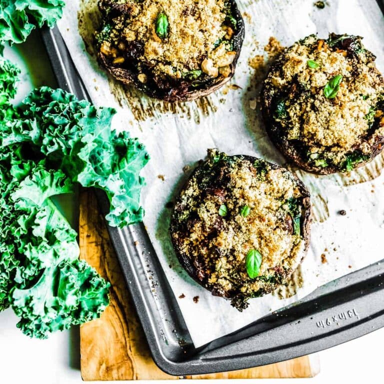 vegan stuffed portobello mushrooms