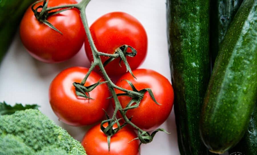 fresh veggies for soup