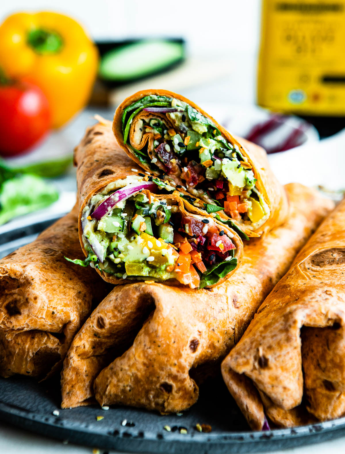 Hummus Veggie Wraps