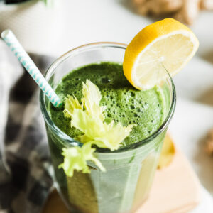 A glass of healthy veggie fruit smoothie