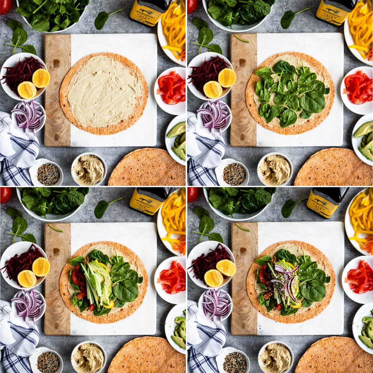 Veggie Hummus Wrap Cold Lunch Box